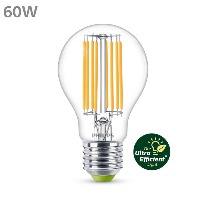 LED E27 Normal 4W (60W) Klar 840lm 2700K Energiklass A Philips