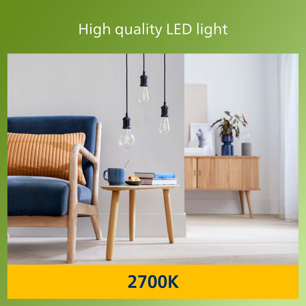 LED E27 G95 Glob 4W (60W) Klar 840lm 2700K Energiklass A Philips