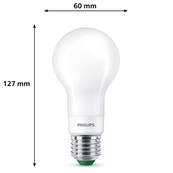LED E27 Normal 4W (60W) Frost Dimbar 840lm 2700K Energiklass A Philips
