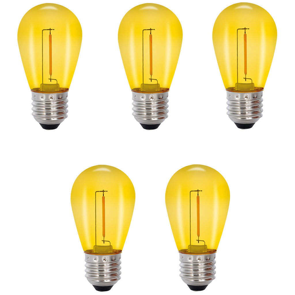 5-pack Deco Bulb LED-ljuskälla E27 12V Gul 30lm LightsOn