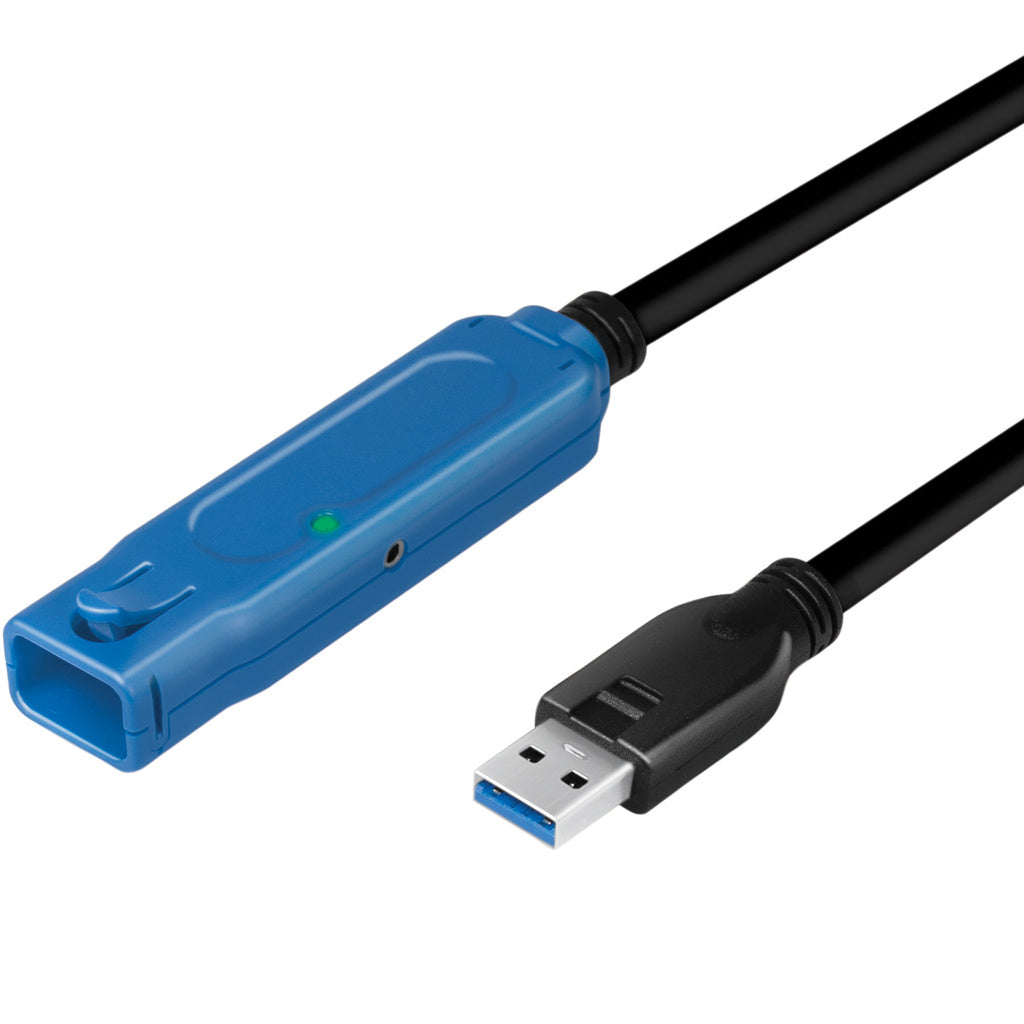 Aktiv USB 3.0-förlängningskabel 5 Gbps 10m LogiLink