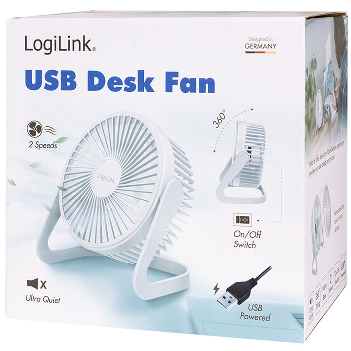 USB-fläkt Ø15,24 cm Vit LogiLink