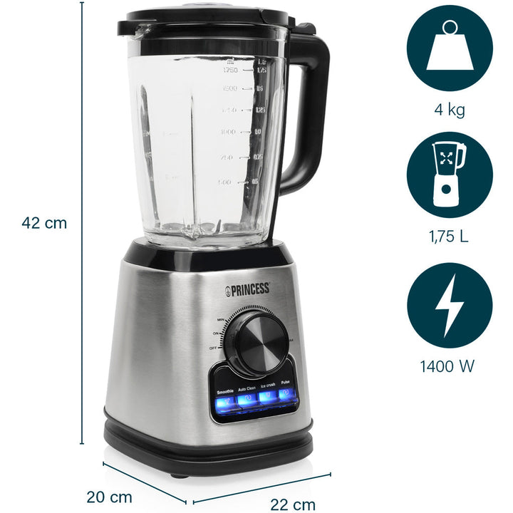 Mixer 212094 Blender Solid Pro  1400Watt 1,75l Princess