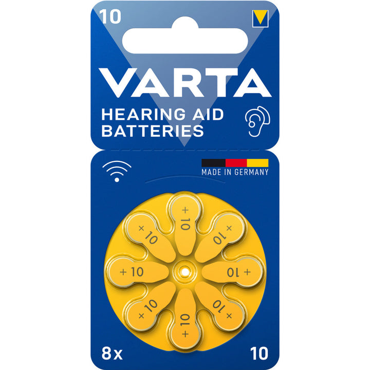 Hörapparatsbatteri 10 / A10 / PR70 8-pack Varta