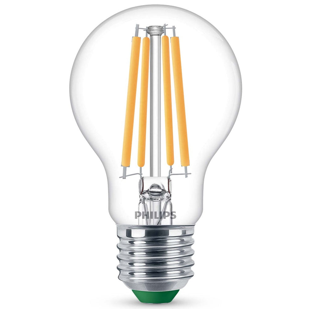 2-pack LED E27 Normal 4W (60W) Klar 840lm 2700K Energiklass A Philips