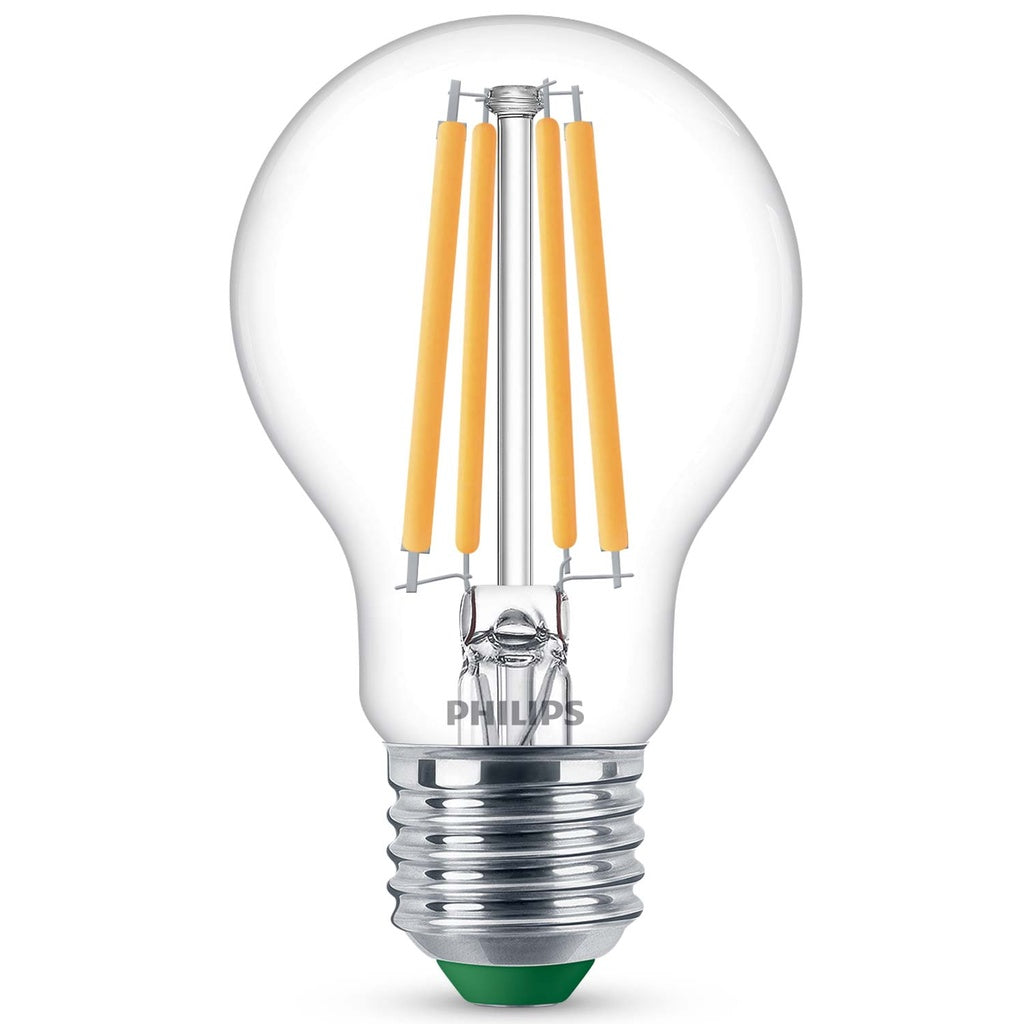 2-pack LED E27 Normal 4W (60W) Klar 840lm 2700K Energiklass A Philips