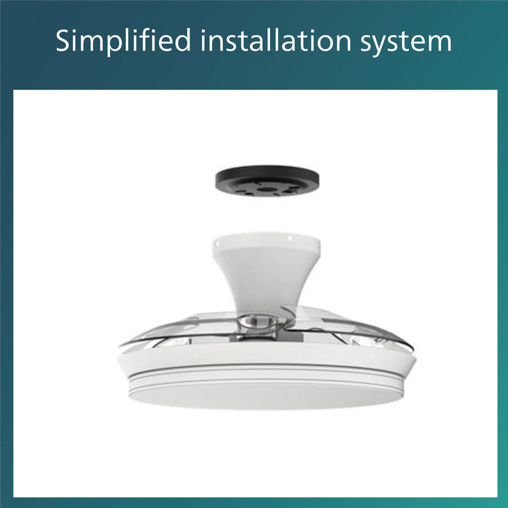 Bliss Takfläkt med LED-belysning Varm-/kallvitt 4500 lm Philips