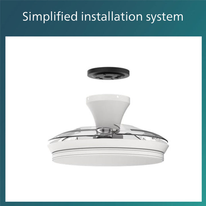 Bliss Takfläkt med LED-belysning Varm-/kallvitt 4500 lm Philips
