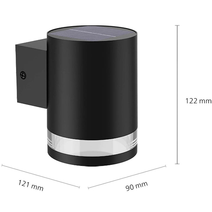 Fyce Vägglampa Rak Solcell Ultra Efficient LED 200lm Svart Philips