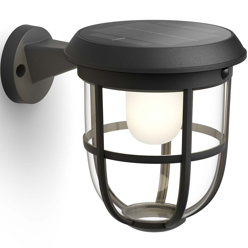 Radii Vägglampa Solcell Ultra Efficient LED 250lm Svart Philips