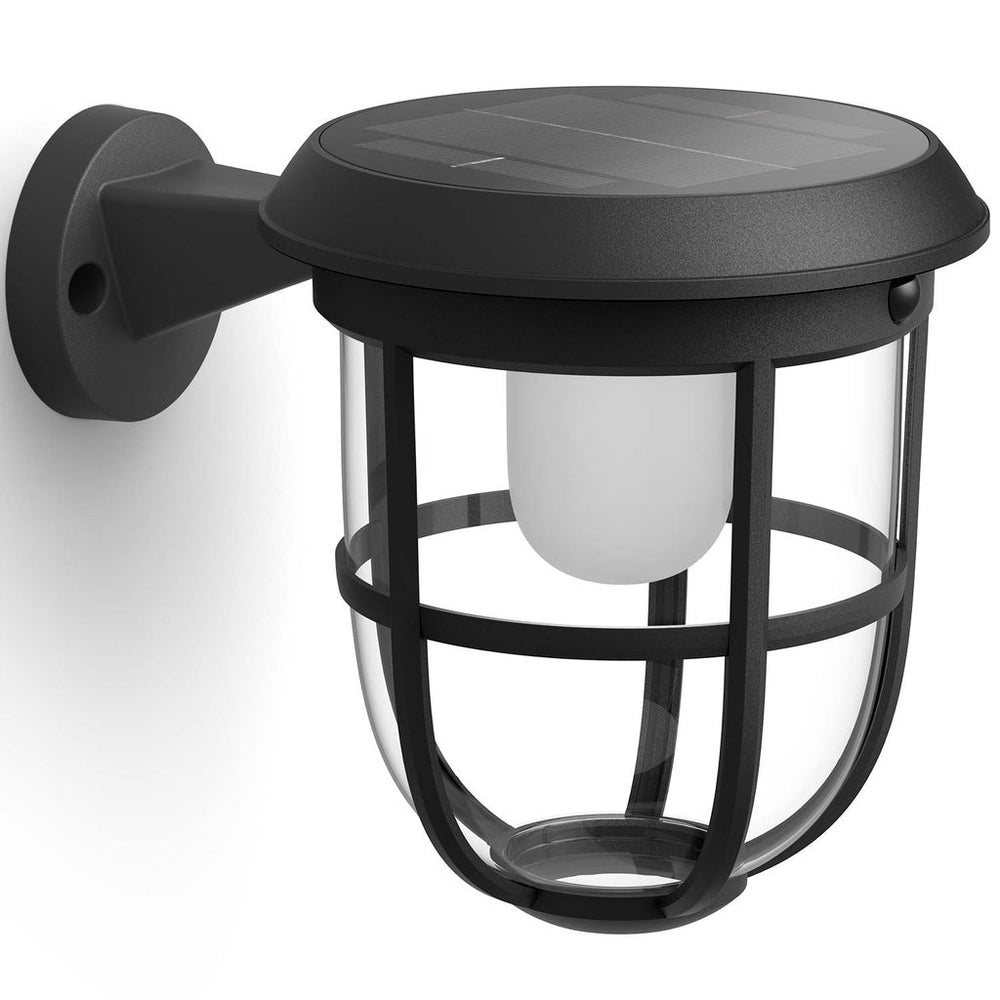 Radii Vägglampa Solcell Ultra Efficient LED 250lm Svart Philips