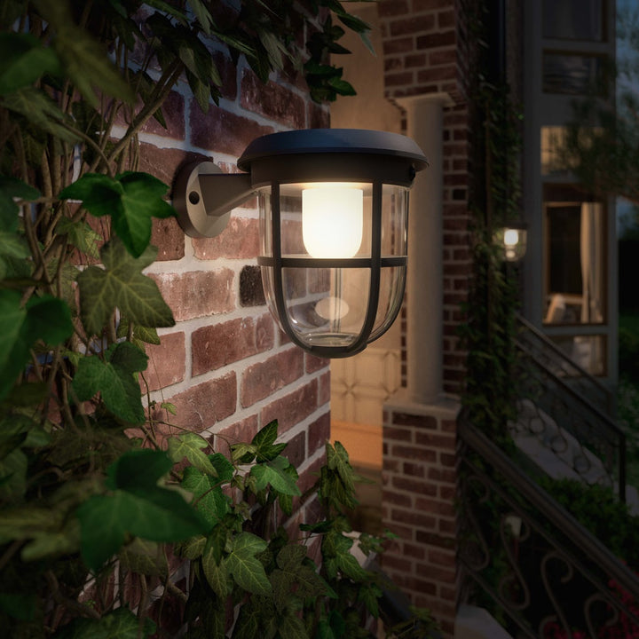 Radii Vägglampa Solcell Ultra Efficient LED 250lm Svart Philips