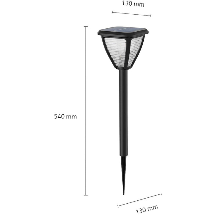 Vapora Trädgårdslampa Solcell LED 200lm Svart Philips