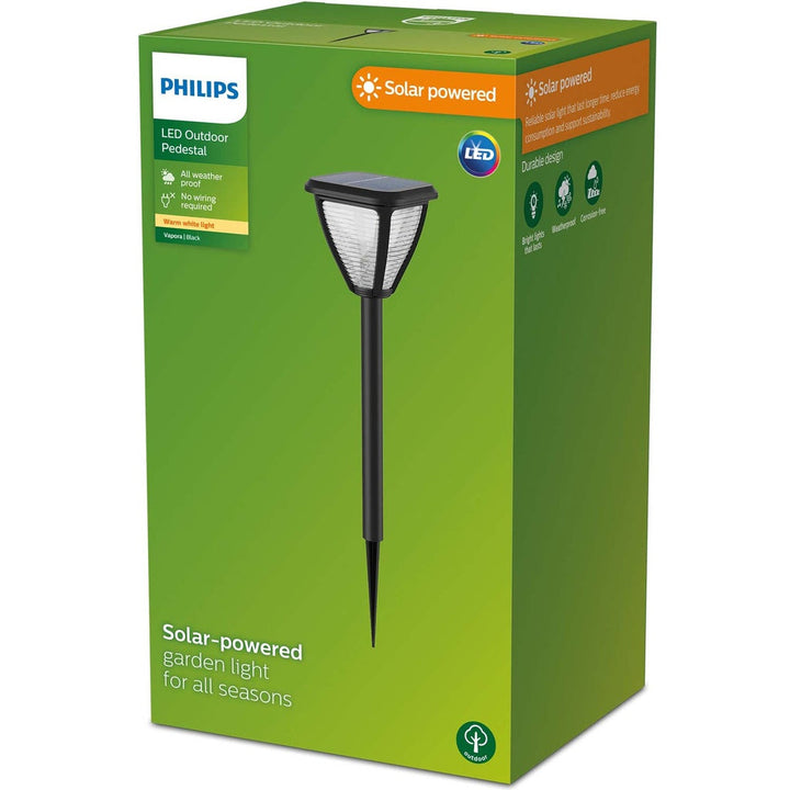 Vapora Trädgårdslampa Solcell LED 200lm Svart Philips