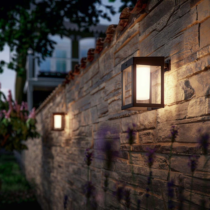 Camill Vägglampa Solcell Ultra Efficient LED 25lm/250lm Svart Philips
