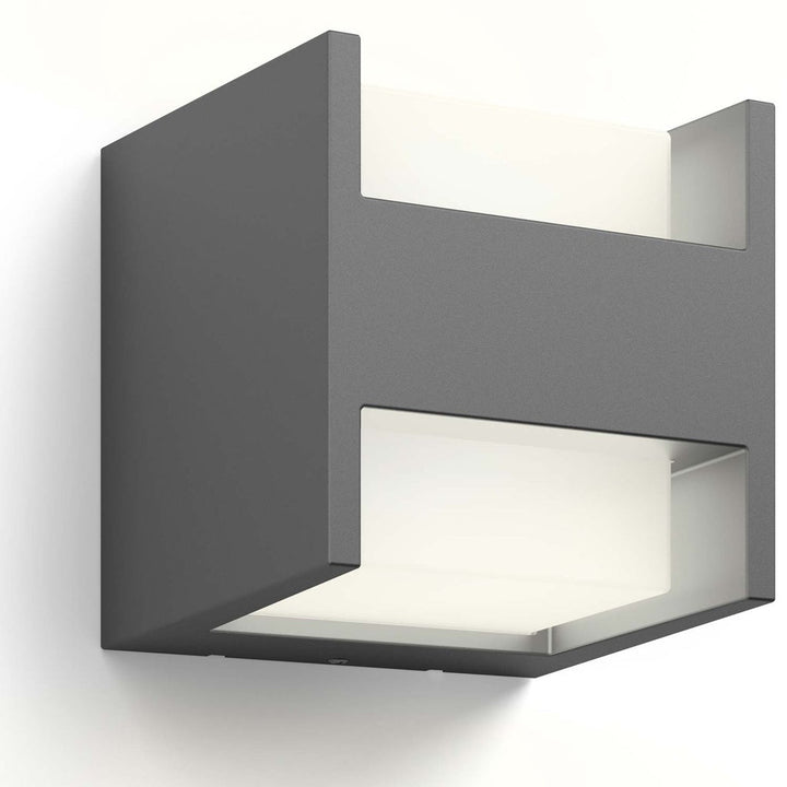 Arbour Vägglampa Ultra Efficient LED 2x3,8W 800lm Antracit Philips