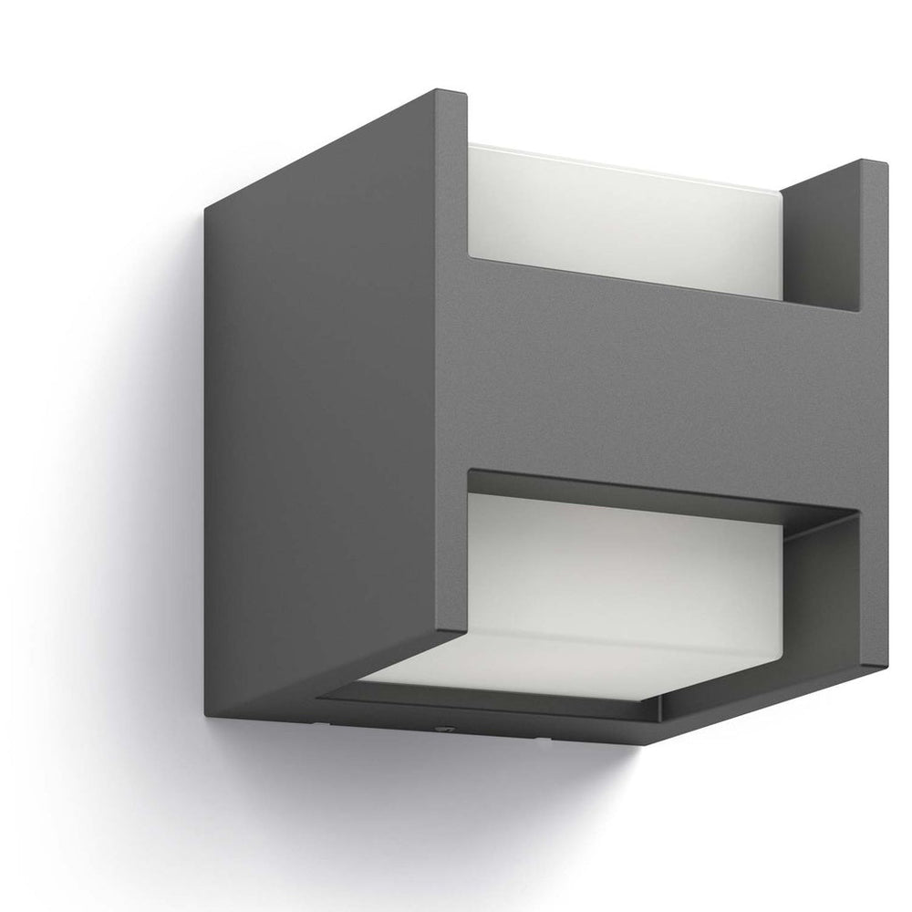Arbour Vägglampa Ultra Efficient LED 2x3,8W 800lm Antracit Philips