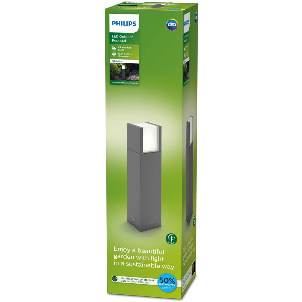 Arbour Pedestal Ultra Efficient LED 3,8W 800lm Antracit Philips