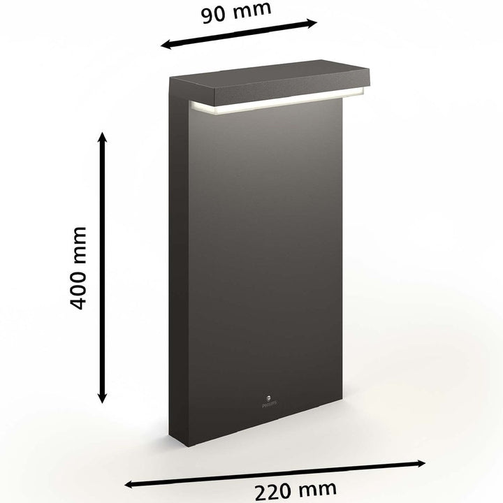 Bustan Pedistal Ultra Efficient LED 3,8W 800lm Antracit Philips