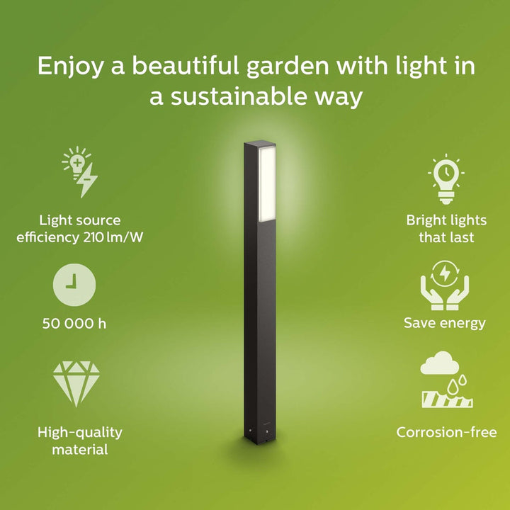 Stratosphere Pollare Ultra Efficient LED 3,8W 800lm Antracit Philips