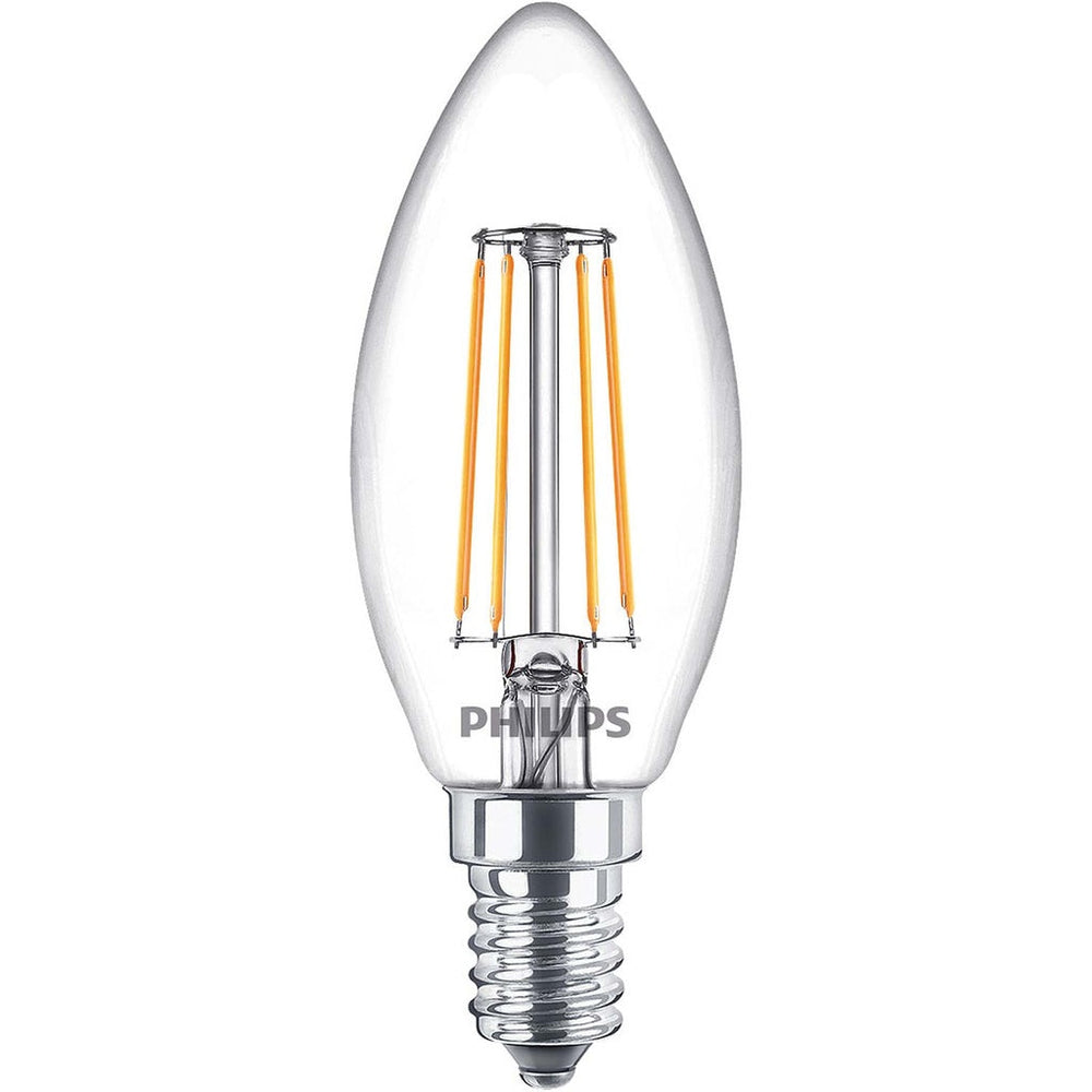 3-pack LED E14 Kron 4,3W (40W) Klar 470lm Philips