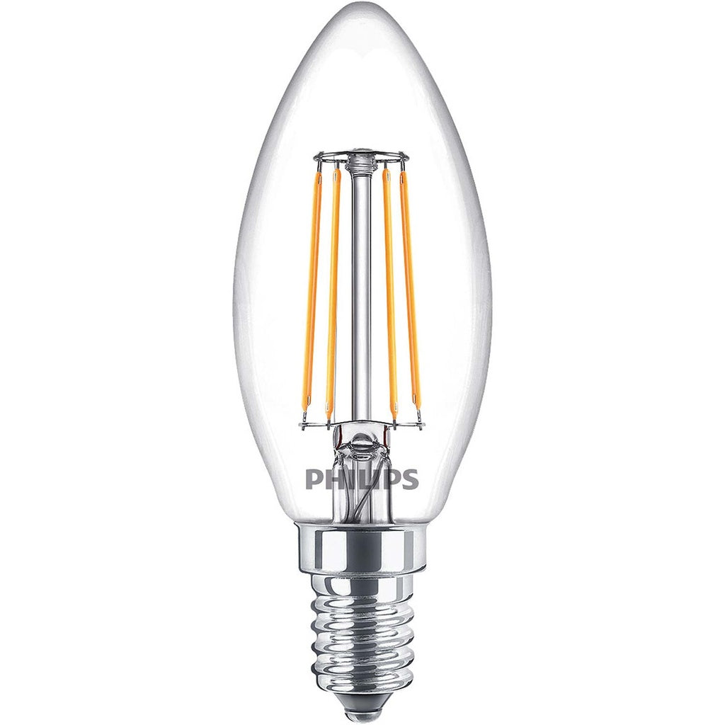 3-pack LED E14 Kron 4,3W (40W) Klar 470lm Philips