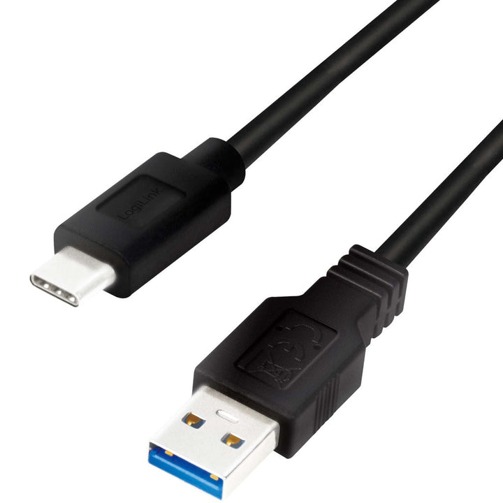 USB-A - USB-C-kabel USB 3.2 Gen1 15W 0,15m LogiLink