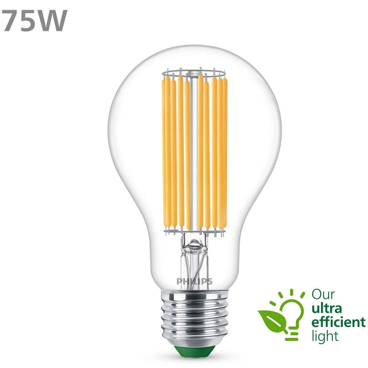 LED E27 Normal 5,2W (75W) Klar 1095lm 2700K Energiklass A Philips