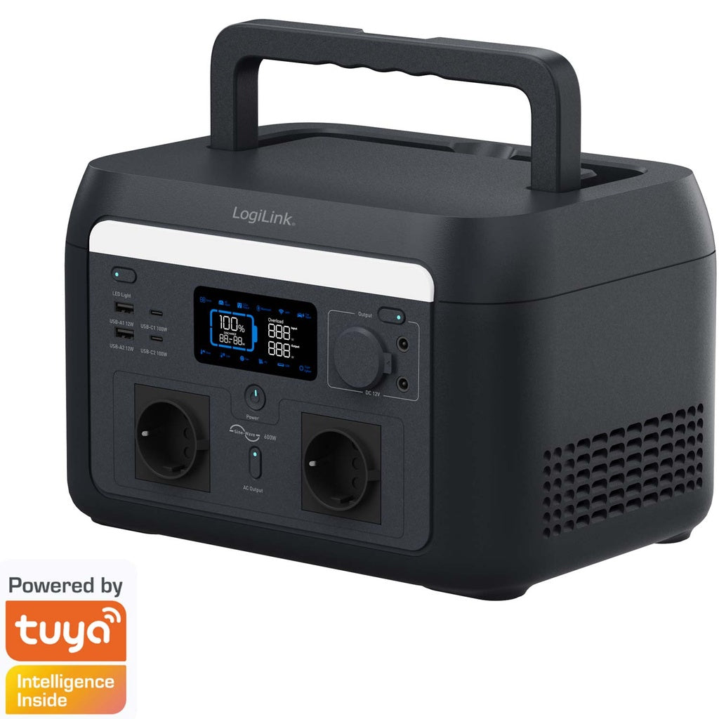 Portable Power Station 600W 512 Wh Tuya LogiLink