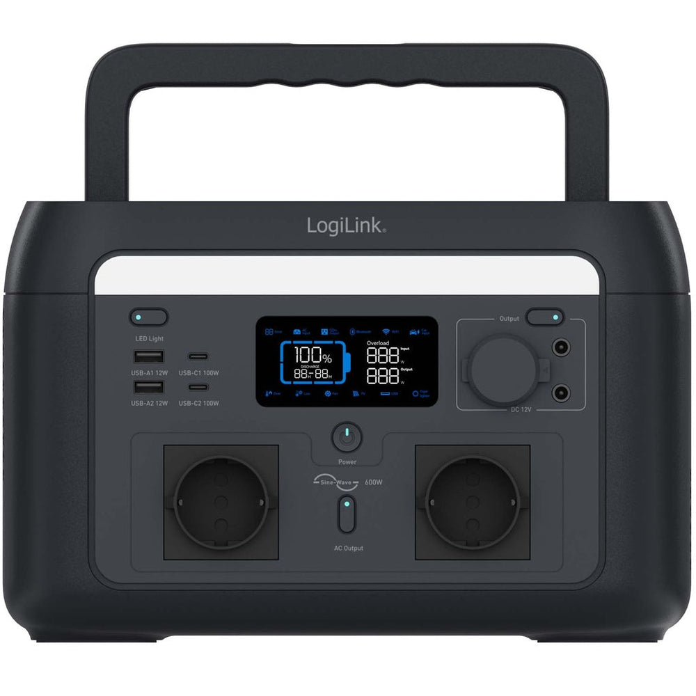 Portable Power Station 600W 512 Wh Tuya LogiLink
