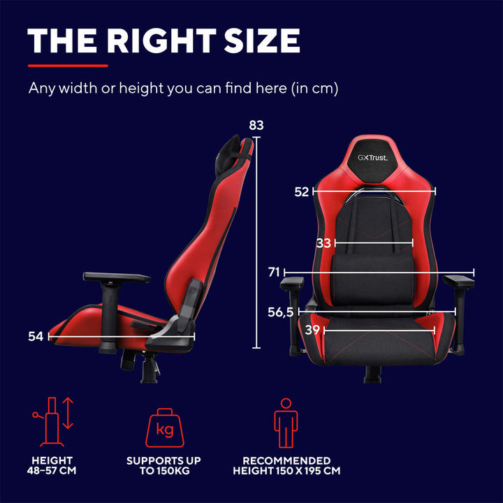 GXT 714R Ruya Gamingstol Röd Trust