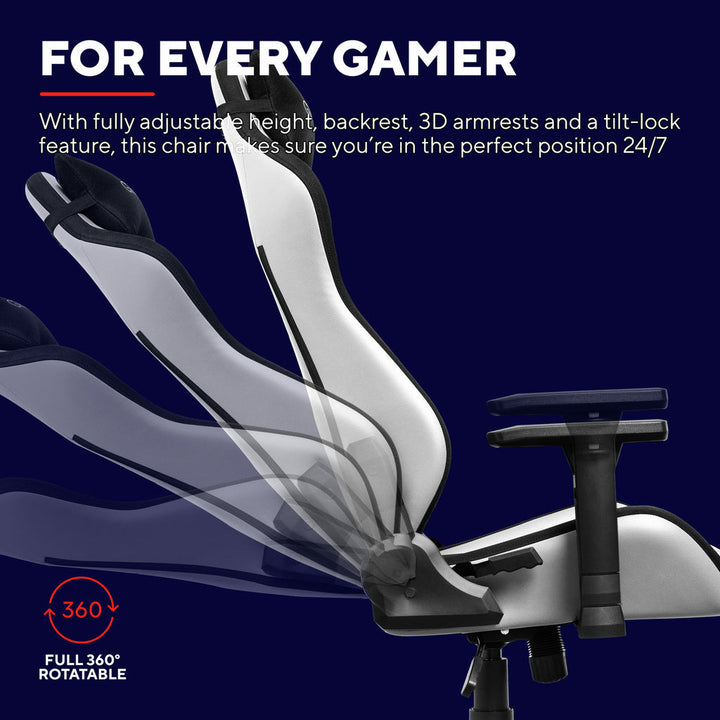 GXT 714W Ruya Gamingstol Vit Trust