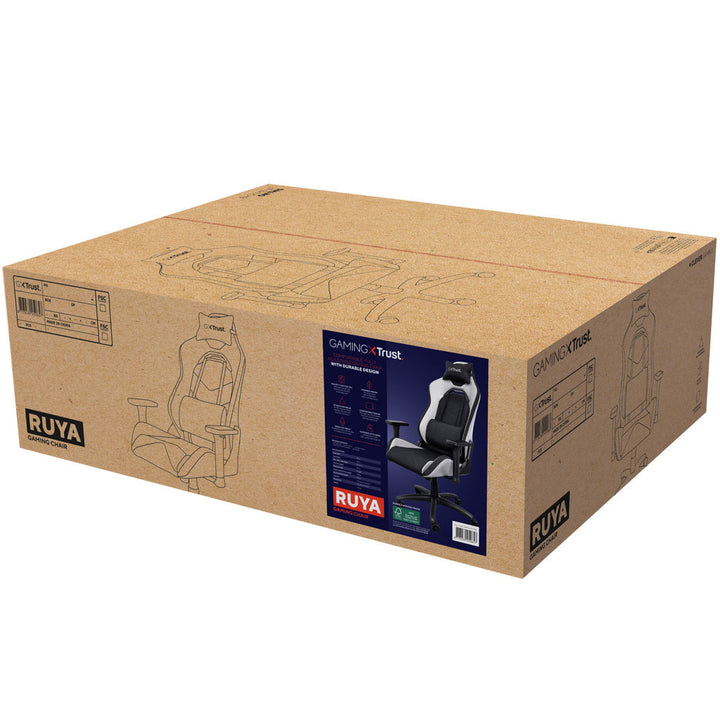 GXT 714W Ruya Gamingstol Vit Trust
