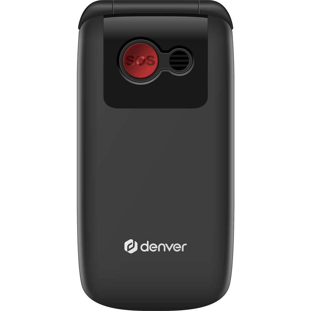4G Knapp-telefon med 2,4” färg-skärm, Bluetooth, SOS-knapp, flip-modell Denver