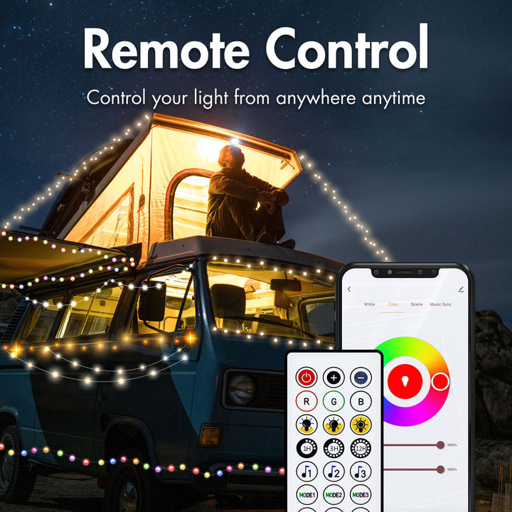 RGB-ljusslinga med fjärrkontroll och WiFi Tuya IP65 3 m LogiLink