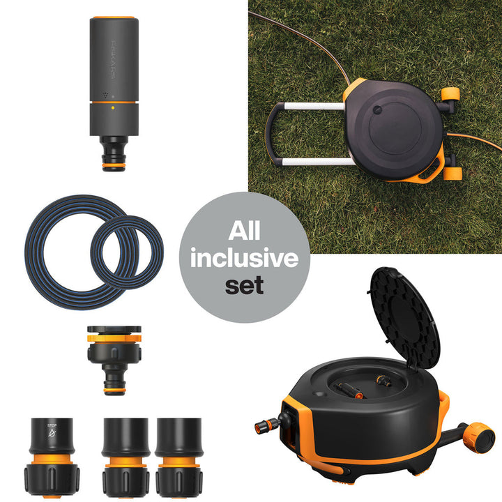 Slangvinda Auto XL, med hjul X-series™ Fiskars