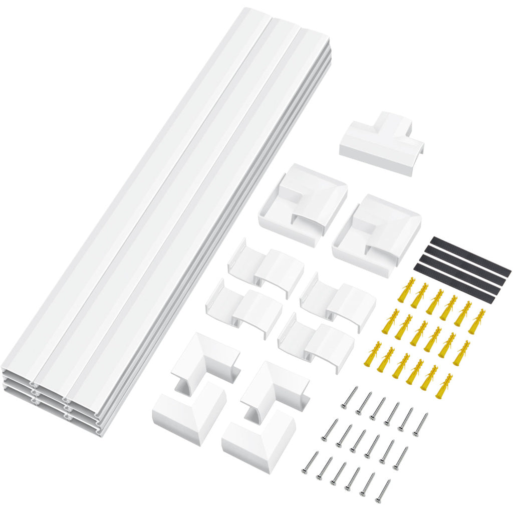 Kabelkanal-kit 67 delar Vit LogiLink