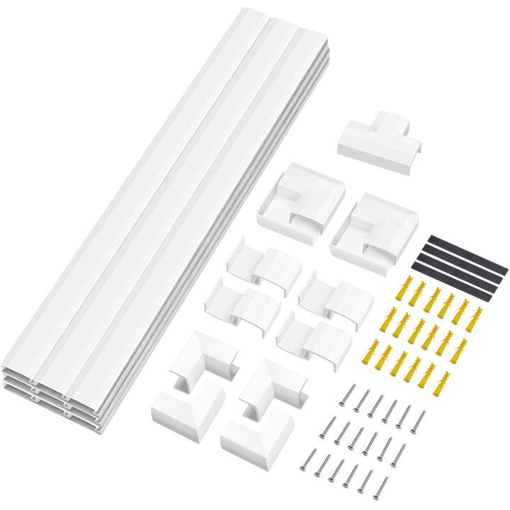Kabelkanal-kit 67 delar Vit LogiLink
