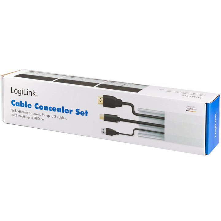 Kabelkanal-kit 67 delar Vit LogiLink