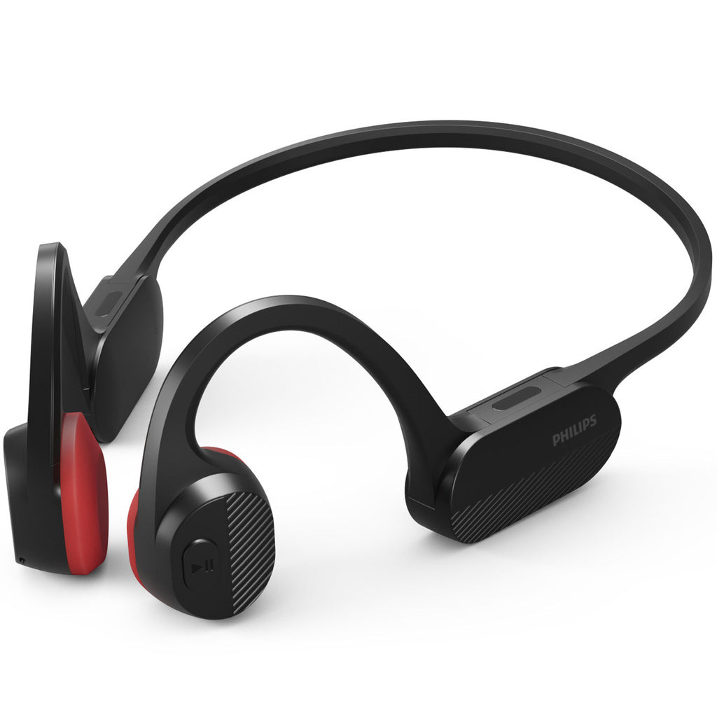 TAA5608BK Trådlösa open-ear-sporthörlurar, bone conduction, IPX5-klass. Svarta. Philips