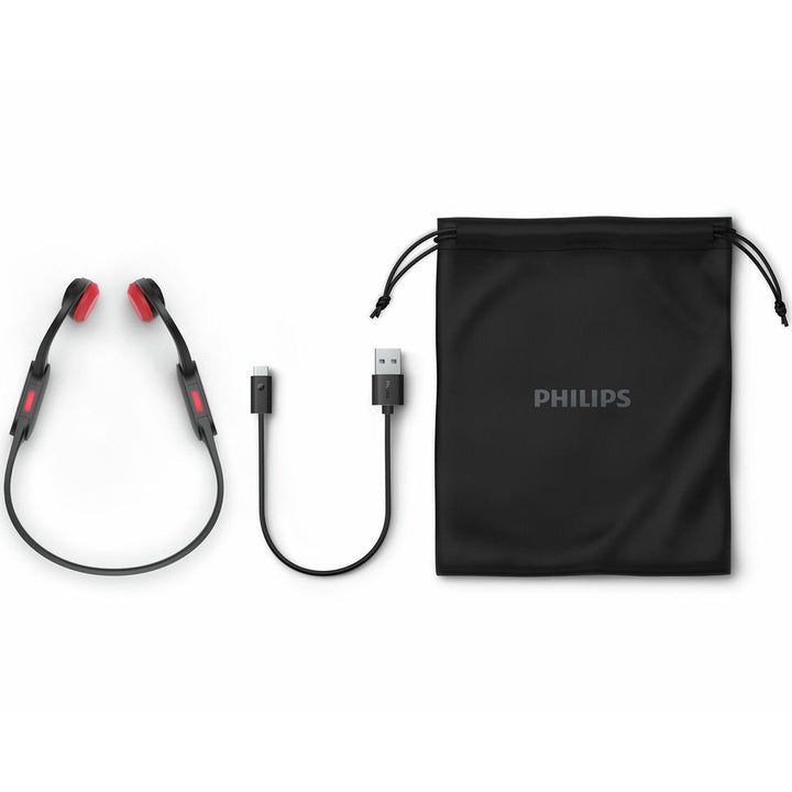 TAA5608BK Trådlösa open-ear-sporthörlurar, bone conduction, IPX5-klass. Svarta. Philips