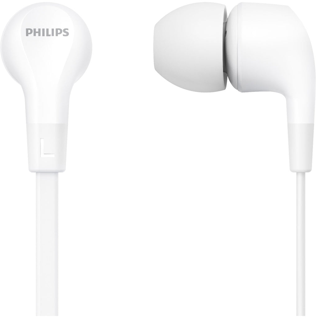 TAE1105WT Trådanslutna in-ear-hörlurar med inbyggd fjärrkontroll. Vita. Philips