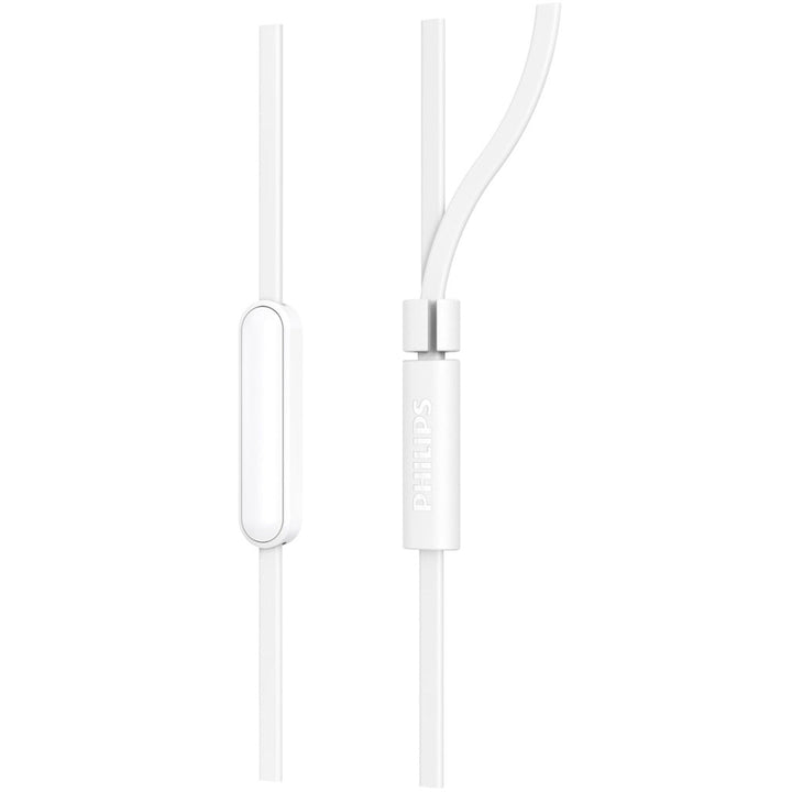TAE1105WT Trådanslutna in-ear-hörlurar med inbyggd fjärrkontroll. Vita. Philips