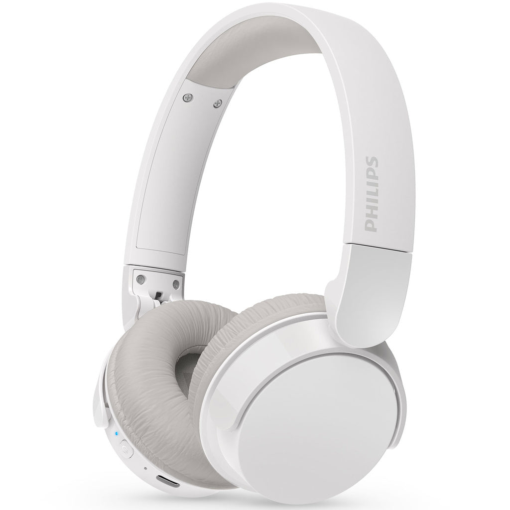 Trådlösa on-ear-hörlurar TAH3209WT, 25h speltid, lätta och bekväma. Vita. Philips