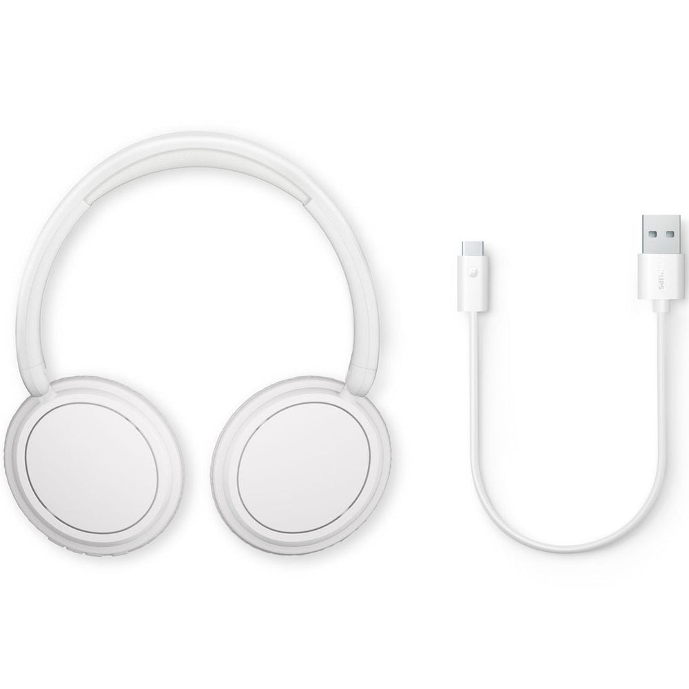 TAH5209WT Trådlösa over-ear-hörlurar, Överlägsen komfort, bra ljud och upp till 65h speltid. Vita. Philips