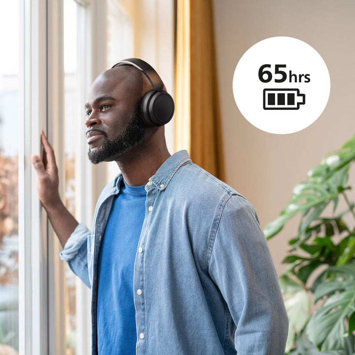 TAH5209WT Trådlösa over-ear-hörlurar, Överlägsen komfort, bra ljud och upp till 65h speltid. Vita. Philips