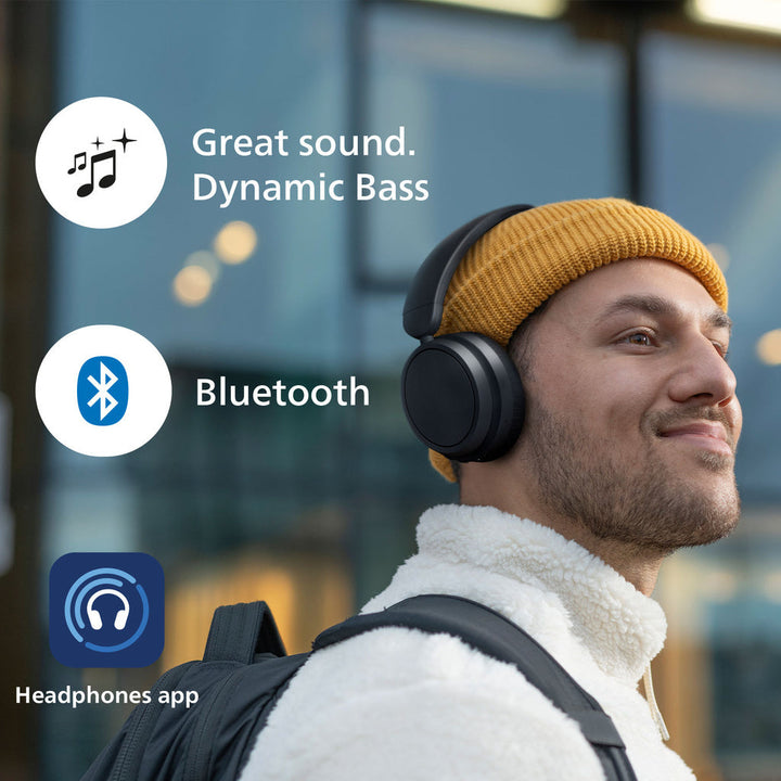 TAH5209WT Trådlösa over-ear-hörlurar, Överlägsen komfort, bra ljud och upp till 65h speltid. Vita. Philips
