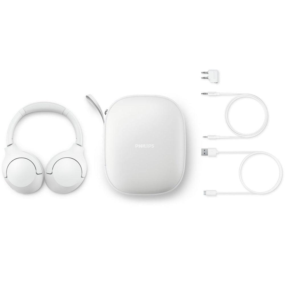 TAH8506WT Trådlösa hörlurar, Brusreducering Pro, Elegant stil. Upp till 60 timmars speltid. Vita. Philips