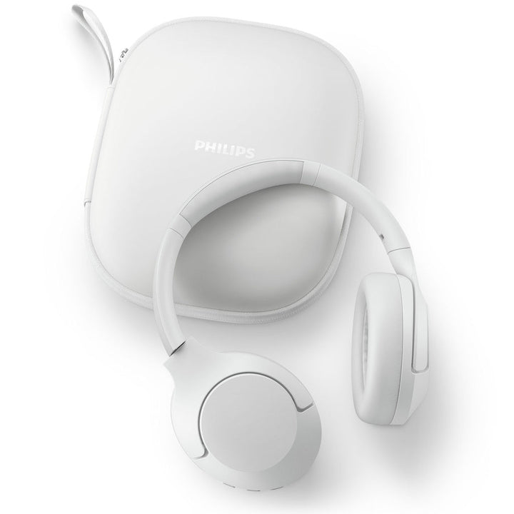 TAH8506WT Trådlösa hörlurar, Brusreducering Pro, Elegant stil. Upp till 60 timmars speltid. Vita. Philips
