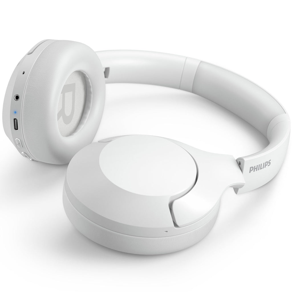 TAH8506WT Trådlösa hörlurar, Brusreducering Pro, Elegant stil. Upp till 60 timmars speltid. Vita. Philips